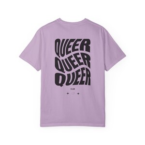 QUEER SHIRT, Queer Club Tshirt, Gay Pride Tshirt, Lesbian Pride, LGBTQ Pride shirts, Coming Out Gift, Trendy Queer Graphic Tee, Pride 2025 Orchid