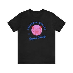 SAPPHIC SHIRT, Lavender Menace Tshirt, Subtle Lesbian Shirt, Lesbian Pride, Mermaid T-Shirt, Love Laugh Lesbian, Vintage Femme Lesbian Tee image 5