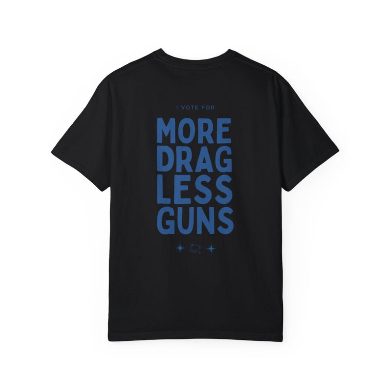 PROGRESSIV T-shirt, mer dragless guns-t-shirt, drag är inte ett brott, vapenreform nu, HBTQ-liberal t-shirt, queer t-shirt, stöd drag bild 8