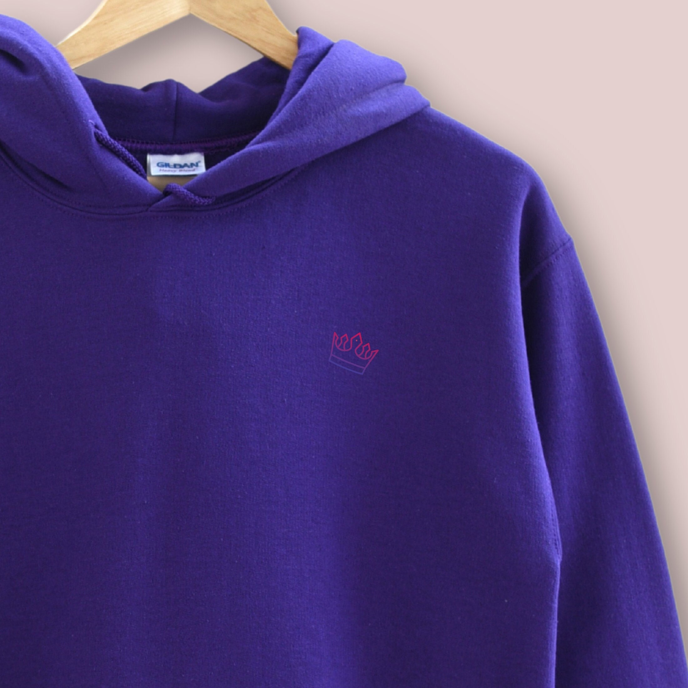 Heavyweight Dusty Purple Hooded Sweatshirt, Lavender Hoodie, Simon