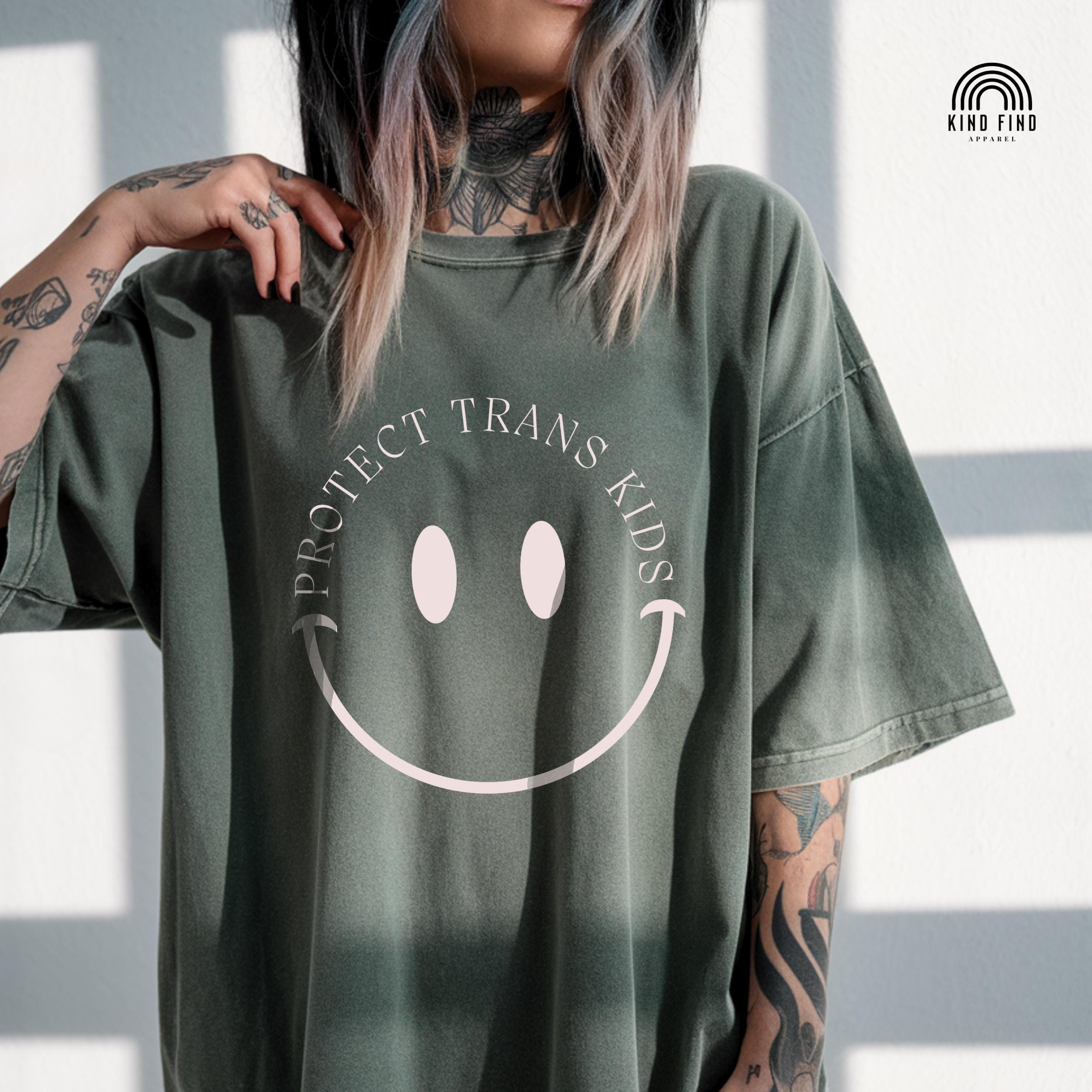 PROTECT TRANS KIDS Smile Shirt, Protect Trans Youth T-shirt, Protect Queer Kids, Lgbt Pride Comfort Colors, Trans Lives Matter, Trans Rights