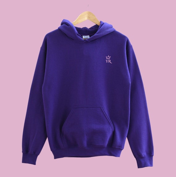 Heavyweight Dusty Purple Hooded Sweatshirt, Lavender Hoodie, Simon