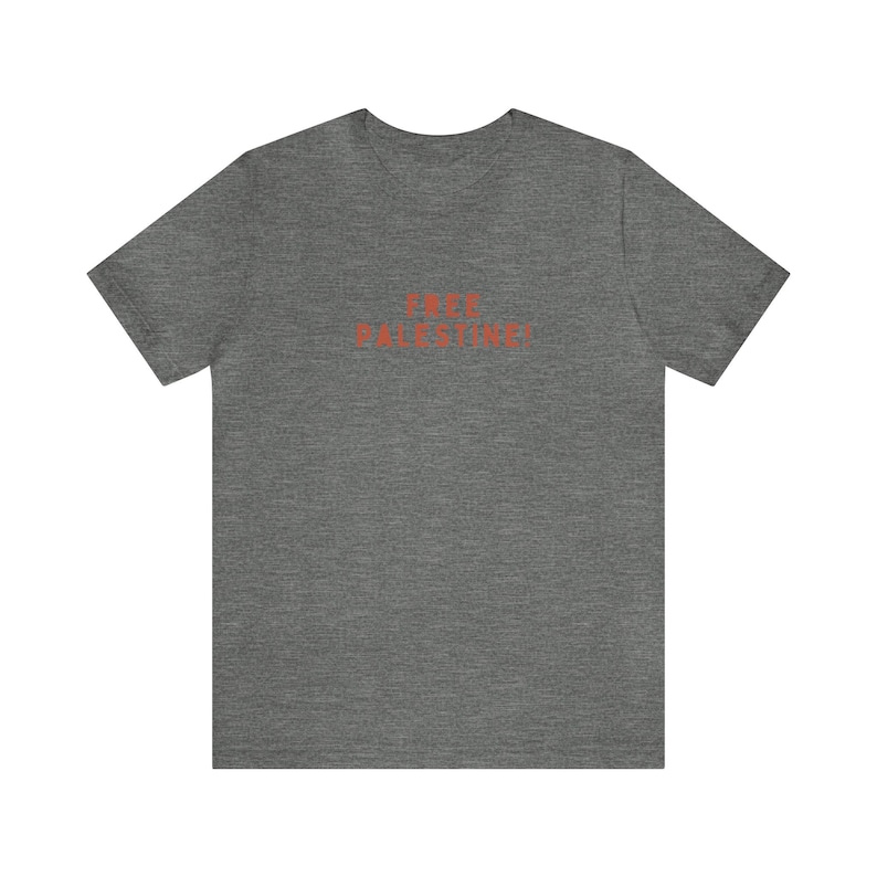 FREE PALESTINE SHIRT - Free Gaza, Stoppen Sie den Völkermord, Waffenstillstand jetzt, minimalistisches Free Palestine Shirt, Protest-T-Shirt Deep Heather