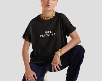 FREE PALESTINE SHIRT - Free Gaza, Stop The Genocide, Ceasefire Now, Minimalist Free Palestine Shirt, Protest Tee