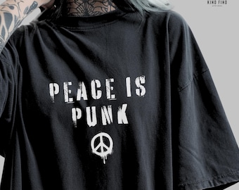 PEACE IS PUNK Shirt, kein Krieg mehr, Anti-Kriegs-T-Shirt, Protest-Shirt, freies Palästina, Stop-Bombardierung des Iran, Friedens-Shirt, kein Krieg