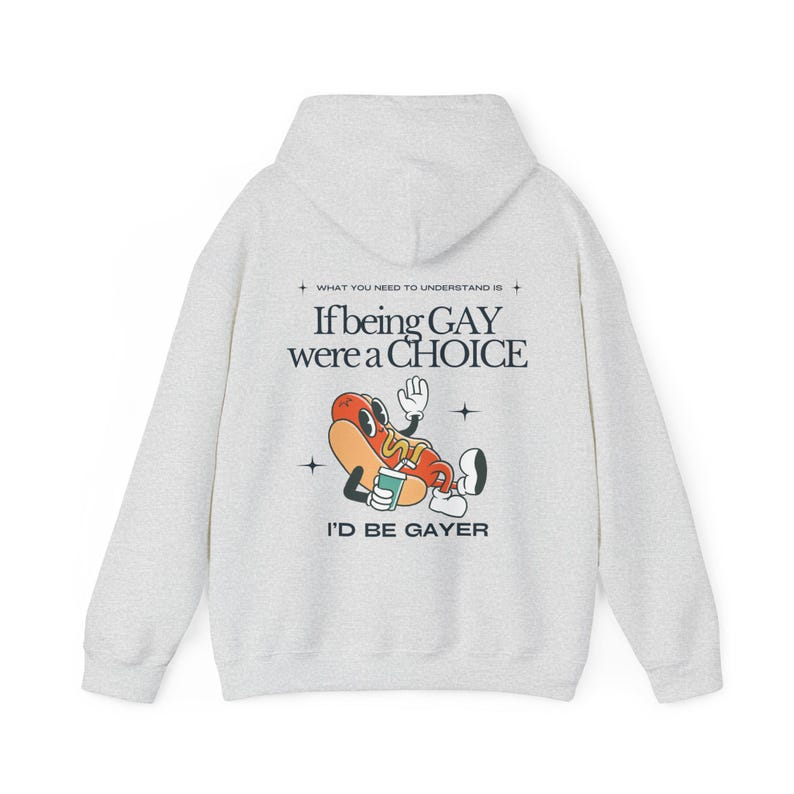 FUNNY GAY HOODIE, Queer Hoodie, Lesbian Sweatshirt, If Being Gay Were A Choice I'd Be Gayer, Lgbtq Pride Hoodie, Gay Gift, Sounds Gay I'm In image 6