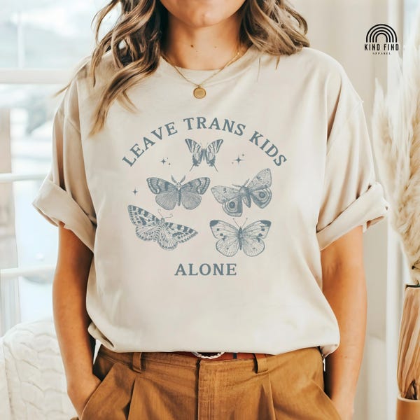 SKYDDA TRANS BARN T-shirt, Mal T-shirt, Vintage 90-talsstil Mal T-shirt, Lämna Trans Barn I Frid, Skydda Queer Kids, Trans Ally, Queer T-shirt