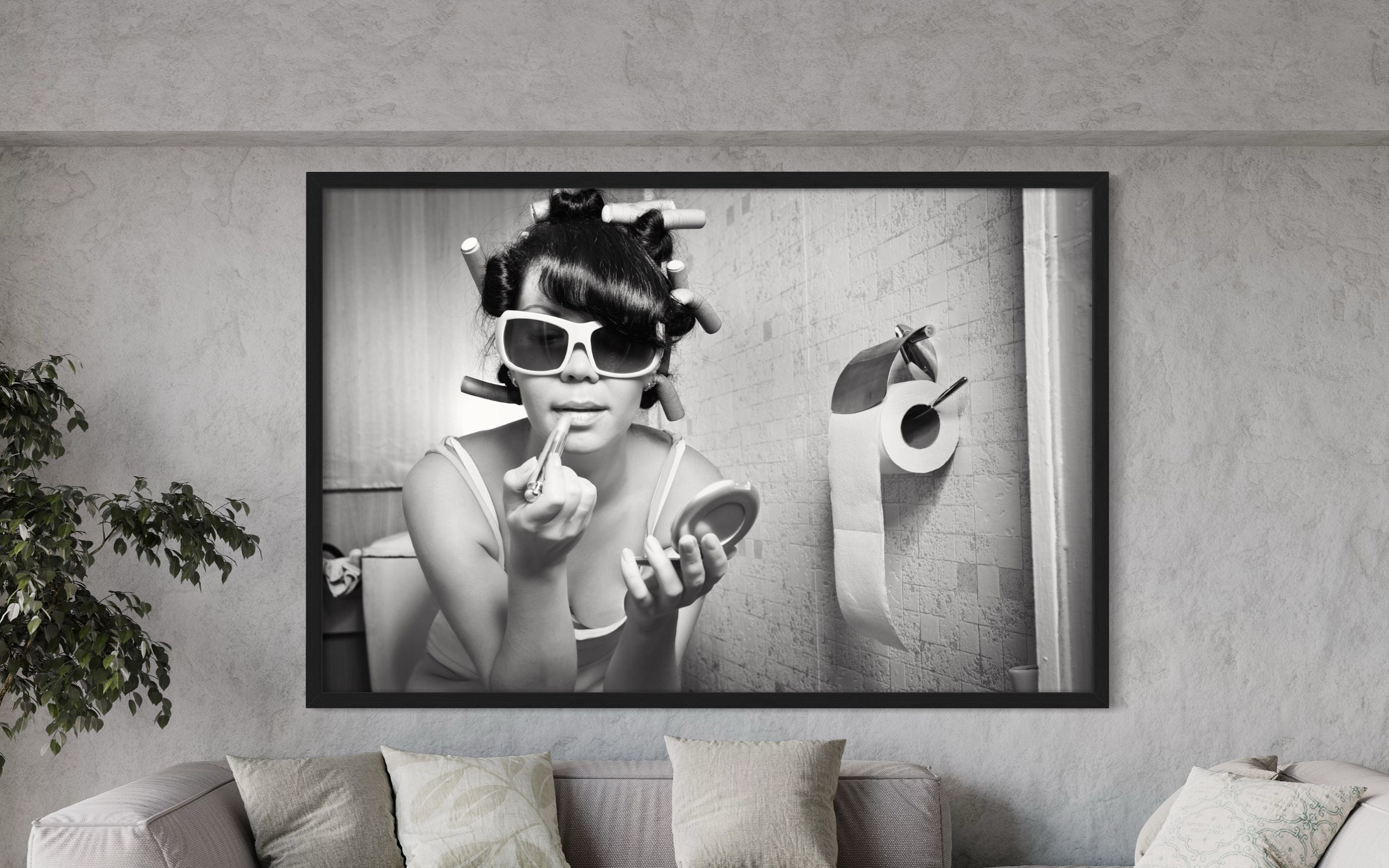 Bathroom Wall Art Wall Art Wall Art Girl on the Toilet - Etsy