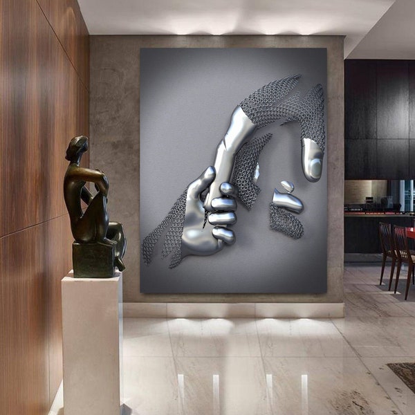 Metallic Wall Art Etsy