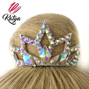 Crown bun rhythmic gymnastic accessories for hair jewelery rgcrown rgjewellery