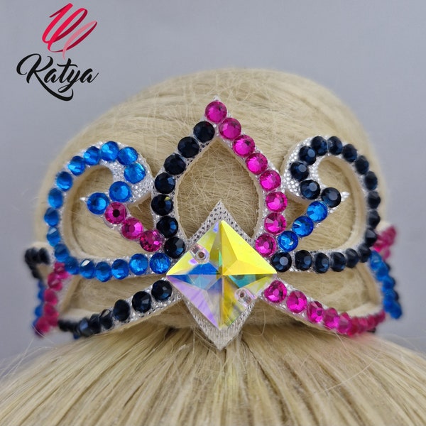 Crown bun rhythmic gymnastic accessories for hair jewelery rgcrown rgjewellery