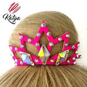 Crown bun rhythmic gymnastic accessories for hair jewelery rgcrown rgjewellery