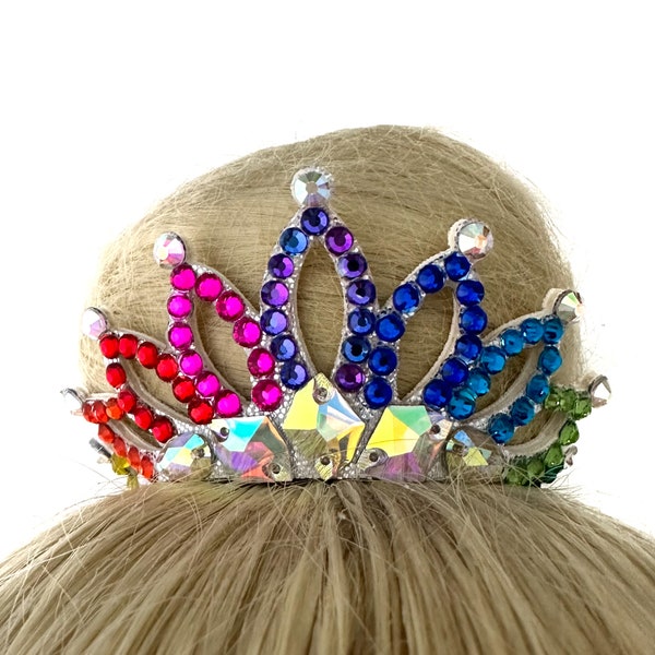 Crown bun rhythmic gymnastic accessories for hair jewelery rgcrown rgjewellery