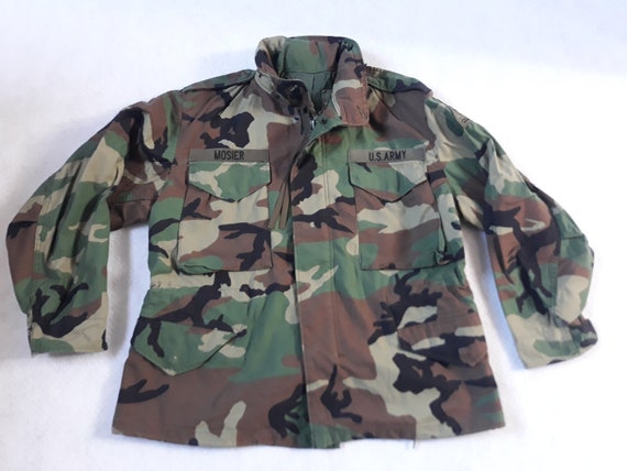 US Army M65 Woodland Camo 1990 s Field Jacket Etsy Ireland