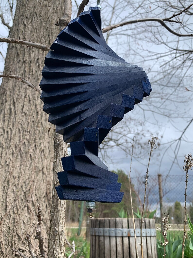 Hanging Outdoor Wooden Wind Spinners Outdoor Decor Yard Art Etsy