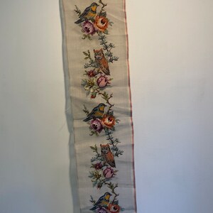 Pre-worked Needlepoint Birds and Flowers - Wall Hanging