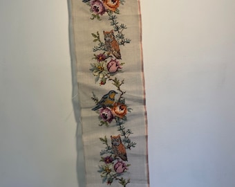 Pre-worked Needlepoint Birds and Flowers - Wall Hanging