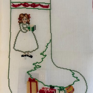 Pre-worked Needlepoint Christmas Stocking