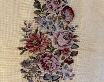 Pre-worked Needlepoint Flowers - Wall Hanging/Seat Cushion/Pillow/Picture