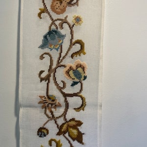 Pre-worked Needlepoint Flowers - Wall Hanging