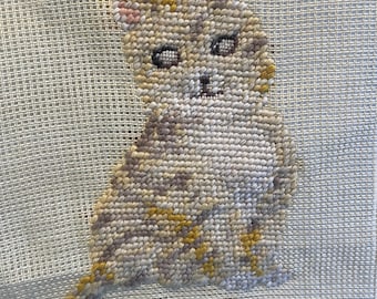 Pre-worked Needlepoint Kittens - Wall Hanging