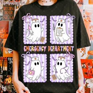 Emergency Department Halloween Png, ER Nurse Png, Halloween Ghost Nurse Png, Emergency Nurse Shirt, Er Halloween Gift For Nurse, Spooky Boo