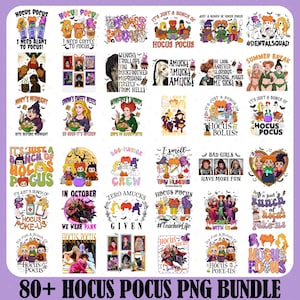 80+ Hocuss Pocu-s PNG Bundle, Halloween Png, Sandersonn Sisterss Png, Hocuss Pocu-s Halloween, Bad Witches Png, Halloween Sublimation Bundle