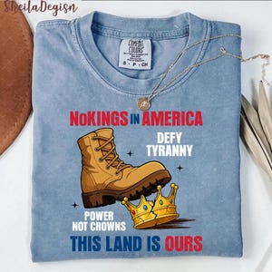No Kings In America This Land Is Ours Png, Anti Trump Png, Protest Png, We The People Serve No Kings In America , Protest Gift for Patriotic