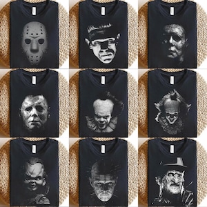 Halloween Characters Png Bundle, Halloween Bundle PNG, Retro Horror Png Bundle, Scary Movie Bundle, Horror Png, Horror Halloween Png Bundle
