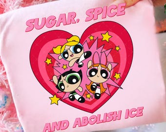 Sugar Spice Abolish ICE Cartoon Png, F*ck Ice Png, Vintage Protest Png, Anti Trump Png, Pro Immigration Png, Anti ICE Png, Abolish ICE Png