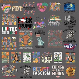 100+ Anti Trump Png Bundle, FDT Anti Maga png Liberal Democrat png Funny political png Gift for Democrat Feminist, Digital Trump Resist png