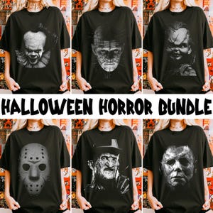 Halloween Characters Png Bundle, Halloween Bundle PNG, Retro Horror Png Bundle, Scary Movie Bundle, Horror Png, Horror Halloween Png Bundle