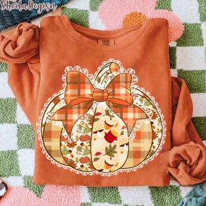 Preppy Floral Fall Pumpkin png, Pumpkin Lace png, Ditsy Floral Fall png, Autumn png, Coquette Fall png, Pumpkin Spice Png,Tis The Season Png