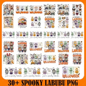 30+ Cute Spooky Doll Monster Characters Bundle Png, Pumpkin Doll For Kids Girls Png, Monster Doll Horror Png, Doll Cartoon Halloween Png
