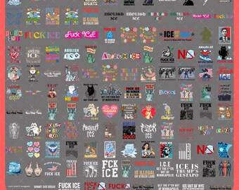 130+ Bundle di immagini PNG per la protesta contro l'abolizione dell'ICE, Fanculo l'ICE, Nessun essere umano è illegale, Attivisti per i diritti umani, La resistenza scioglie il ghiaccio, Via di qui