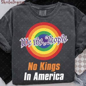 No Kings In America LGBT Png, Democracies Have No Kings PNG, Political Protest Democratic Value Png, Anti-MAGA Png, Protest Png, Anti-Trump