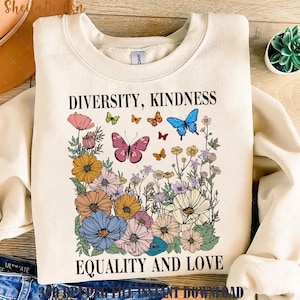 Summer Diversity Kindness garden Png, Anti Trump Png, Political Protest Png, Trump Floral Png, Resist Trump Png, Anti Trump Apparel Png