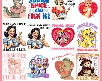 Sugar Spice Abschaffen ICE Cartoon Png-Bundle, F * ck Eis Png, Demonstration Png, Anti-Trumpf Png, Pro Einwanderung Png, Anti ICE Png, Abschaffen ICE Png