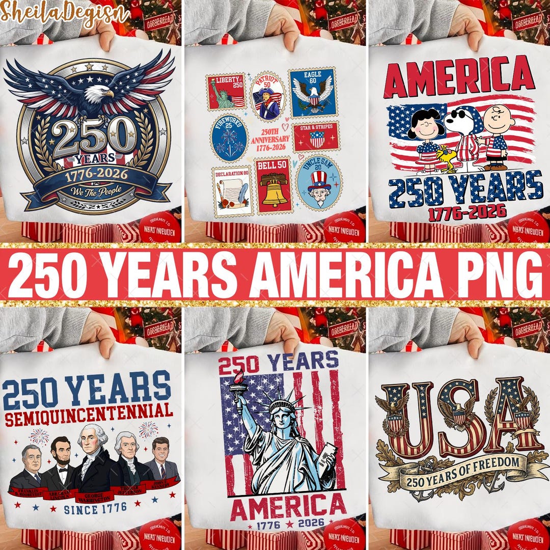 USA 250th Anniversary PNG Bundle, 1776-2026, America 250 Emblem, 4th of ...