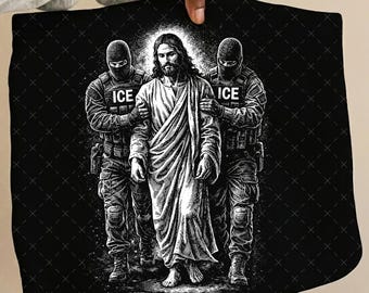 Jesus Arrested Parody Anti ICE Png, Sarcastic Immigrant Rights Political Protest Png, Liberal Leftist Progressive Democrat Human Rights