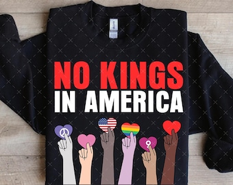 No Kings in America PNG, Anti-Trump Protest Digital Download, Patriotic Democracy PNG, No Kings in America Sign, Not my President Png