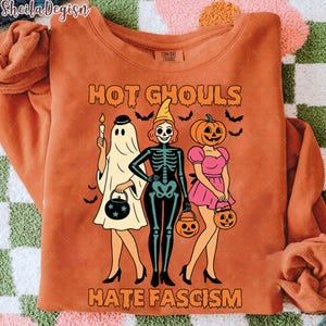 Hot Ghouls odiano il fascismo Png, Anti Trump Png, Halloween Png, Simpatico fantasma liberale di Halloween Png, Subtle FDT No Kings Png, Liberale anti Trump Png