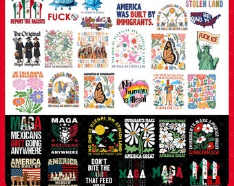 50+ Immigrants Are Not Criminals But The President Is Png Bundle, Pro Immigration Png, Abolish ICE Png, No Human Is Illegal Png,Fuck ICE Png