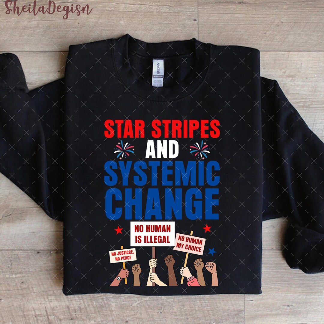 Systemic Humor Star Stripes and Systemic Change Png, Anti Trump Png, Political Parody ...
