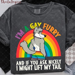 Gay Furry Pride Png, Funny LGBTQ Png, I&#39;m a Gay Furry Png, Rainbow Fox Furry Png, Cute Pride Gift for Furry Fans and Gay funny Png, LGBTQ