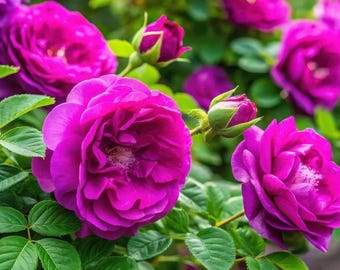 1 Rugosa Rose Bush Seedling, Hardy Heirloom Rosa Rugosa, Pink Flowers, Beach Rose Shrub, Low Maintenance Garden Plant