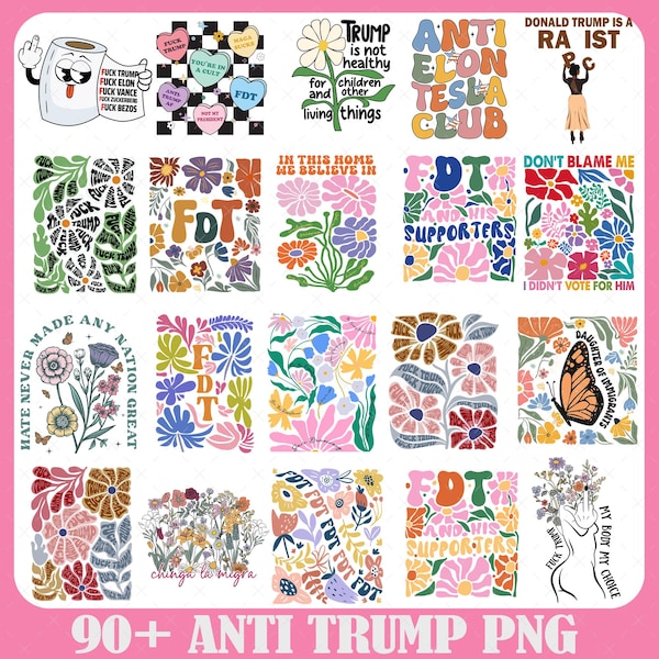 90+ Anti Trump Png Bundle, FDT Anti Maga png Liberal Democrat png Funny political png Gift for Democrat Feminist, Digital Trump Resist png