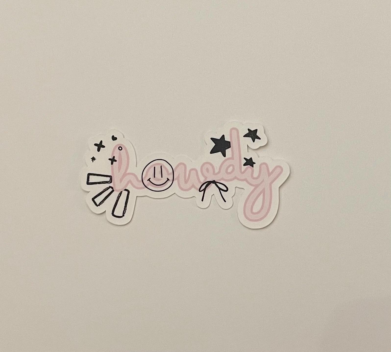 Howdyyyy Sticker Pink Howdy Sticker, Cowgirl Sticker, Cowboy Sticker, Howdy Vinyl ...