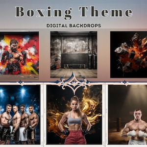 Boxing Digital Backdrop, Boxing Ring, Athlete Poster, Sports Print, Event Photography, Fitness Photoshoot, Wrestling Fighter,