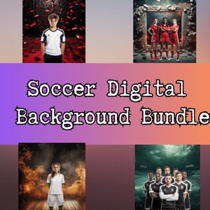 Soccer Digital Background Banner, Sports Poster, Senior Night  Sign,  Spotlight Template, Photography Print, High School,